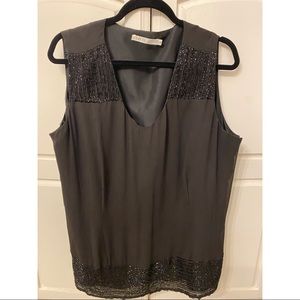 Sleeveless Top with beading